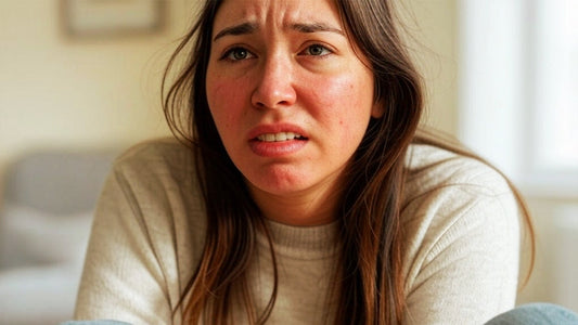 Femme faisant une réaction allergique